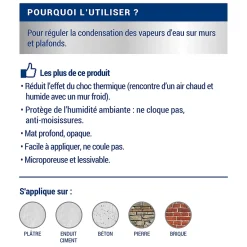 Ripolin Peinture anti-condensation intérieur mat blanc L