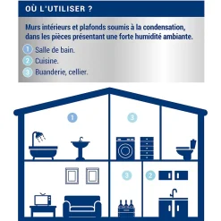 Ripolin Peinture anti-condensation intérieur mat blanc L