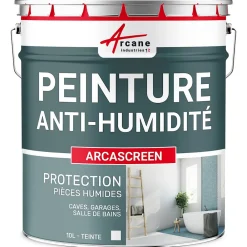 Arcane Industries Peinture anti humidité mur humide salle de bain - ARCASCREEN - 10 L (jusqu'à 40 m²) -