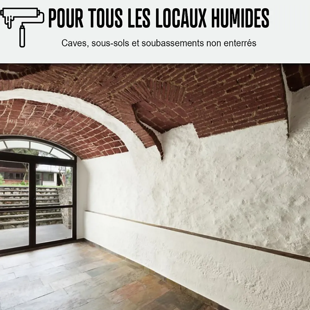 Arcane Industries Etanchéité Du Mur Intérieur-Peinture anti humidité mur humide salle de bain - ARCASCREEN - 0.75 L (jusqu'à 3 m²) -