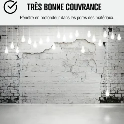 Arcane Industries Etanchéité Du Mur Intérieur-Peinture anti humidité mur humide salle de bain - ARCASCREEN - 0.75 L (jusqu'à 3 m²) -
