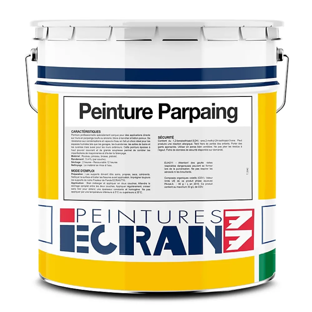 Ecran77 Etanchéité Du Mur Intérieur-Peinture parpaing, bloc béton, agglo béton, peinture professionnelle opacifiante, sans odeur, mur intérieur, extérieur -10