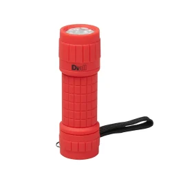 Diall Lampe Torche-Petite lampe torche LED caoutchoutée rouge 27 lumens
