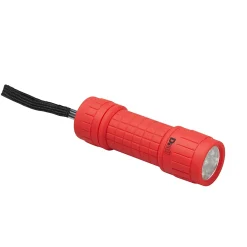 Diall Lampe Torche-Petite lampe torche LED caoutchoutée rouge 27 lumens