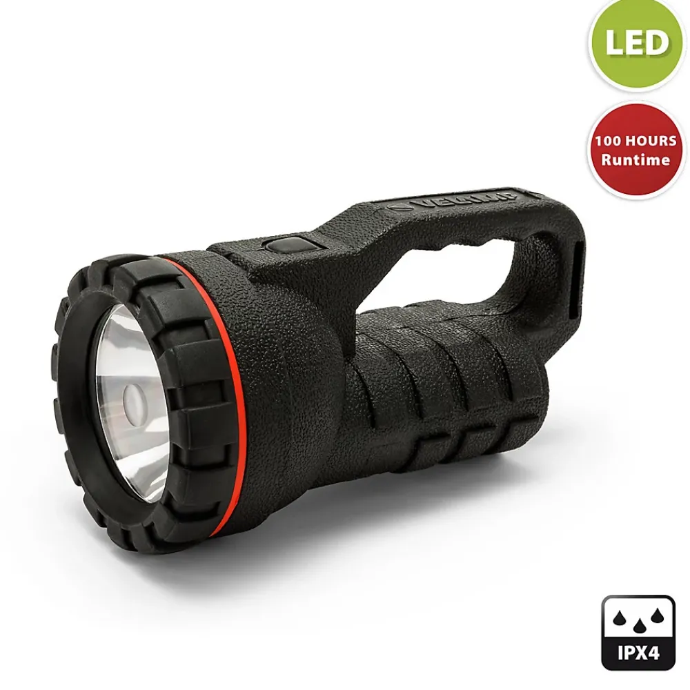 Velamp Phare à main en caoutchouc (incassable) LED 0,5W (2D non fournies) Autonomie 100h
