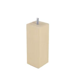Bar plus Pied de lit carré en hêtre texture bois H. 15 x L. 5,5 cm