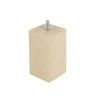 Bar plus Pied de lit carré en hêtre texture bois H. 10 x L. 5,5 cm