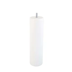 Bar plus Pied De Meuble-Pied de lit cylindrique en hêtre blanc H. 25 x Ø6,8 cm