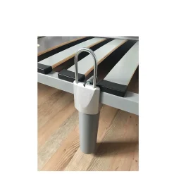 Bar plus Pied de lit universel en hêtre gris H.23 x Ø.6 cm vendu par 3 pièces