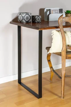 Cime Pied de meuble cadre en acier noir H. 71 cm