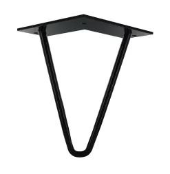 Pied de meuble en triangle en acier noir Cime H. 16 cm