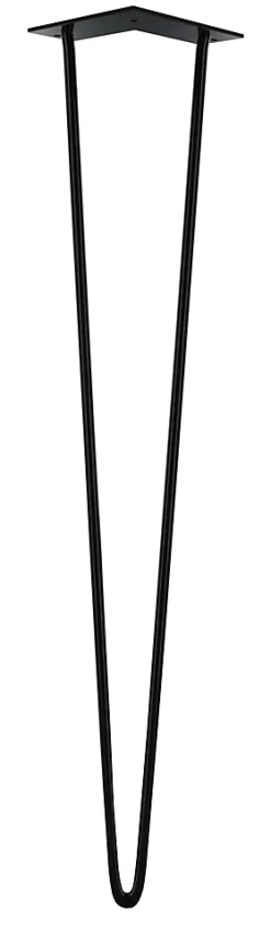 Pied de meuble en triangle en acier noir Cime H. 71 cm