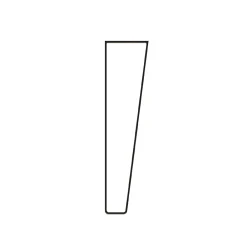 Pied de meuble triangle en acier noir H. 40 cm