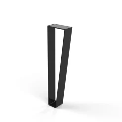 Pied de meuble triangle en acier noir H. 40 cm