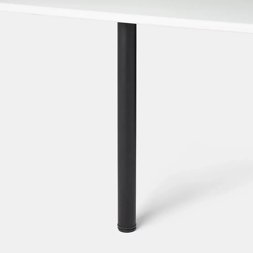 GoodHome Pied De Meuble-Pied de plan de travail Nantua H. 87.5 cm / 90 cm x ø 6 cm noir, 1 pièce