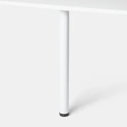 GoodHome Pied de plan de travail Nantua H. 87.5 cm / 90 cm x ø 6 cm blanc, 1 pièce