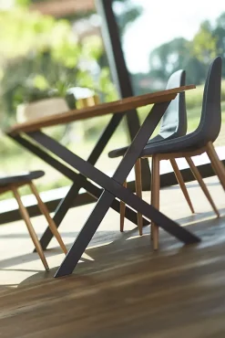 Mottez Pied de table modèle X H. 71 cm métal noir