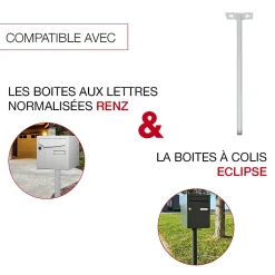 Renz Pied elliptique Blanc neige brillant RAL 9016B