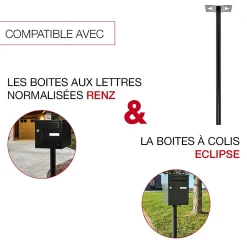 Renz Pied elliptique Noir mat RAL 9005MT30