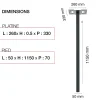 Renz Pied elliptique Noir Sablé RAL 2100 MS