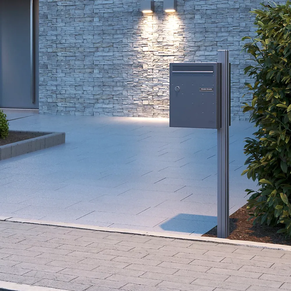 Renz Pied latéral à sceller Gris anthracite mat sablé REN 0206MS