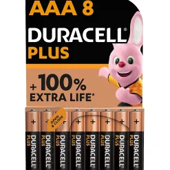 Duracell Pile Aaa-Pile alcaline AAA (LR03) Plus, lot de 8