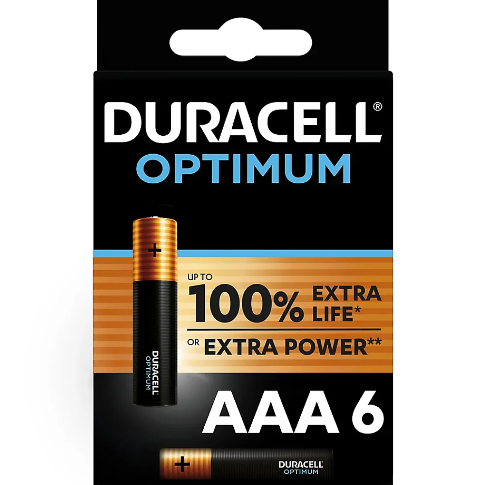 Duracell Pile alcaline AAA (LR03) Optimum, lot de 6