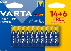 Varta Pile alcaline AAA (LR03) Long-life Power, lot de 2