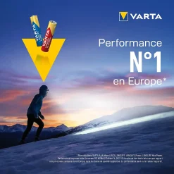 Varta Pile alcaline AAA (LR03) Long-life Power D, lot de 20