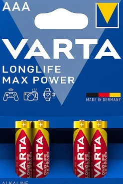Varta Pile alcaline AAA (LR03) Long-life Max Power, lot de 4