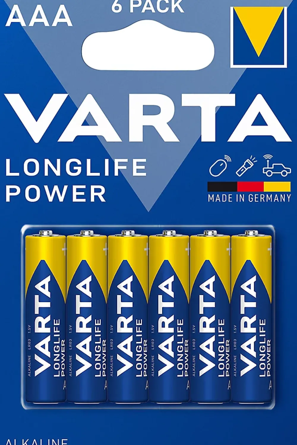 Varta Pile alcaline AAA (LR03) Long-life Power, lot de 6