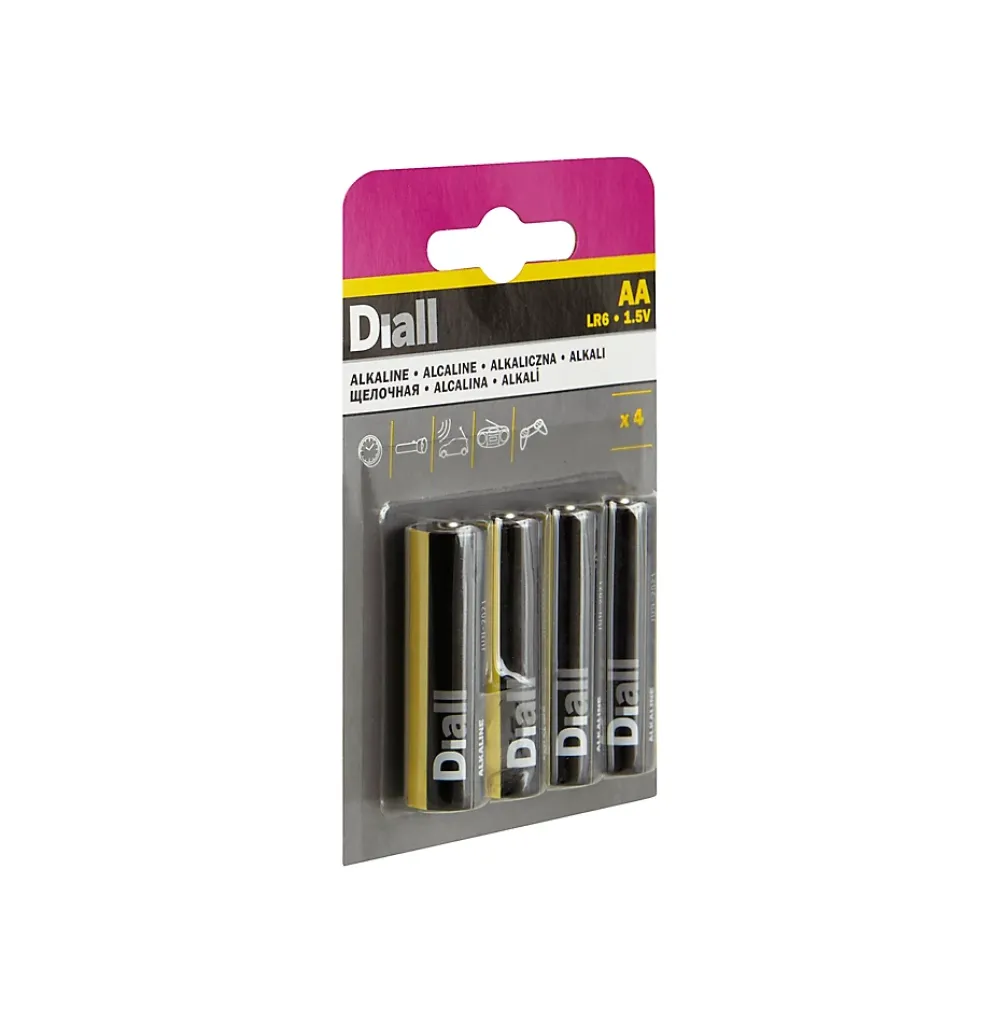 Diall Pile Aa|Pile Lr6-Pile alcaline AA (LR6) , lot de 8