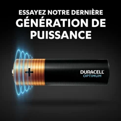 Duracell Pile Aa-Pile alcaline AA (LR6) Optimum, lot de 4