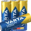 Varta Pile Aa|Pile Lr6-Pile alcaline AA (LR6) Long-life Power, lot de 4