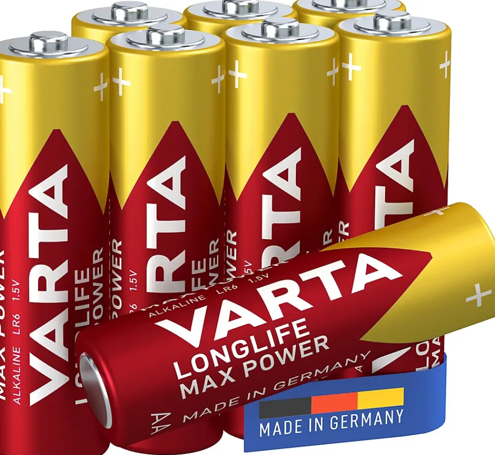 Varta Pile alcaline AA (LR6) Long-life Max Power, lot de 8