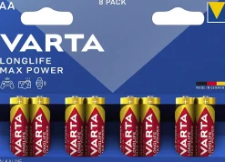 Varta Pile alcaline AA (LR6) Long-life Max Power, lot de 8