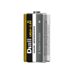 Diall Pile C|Pile Alcaline-Pile alcaline C (LR14) , lot de 2