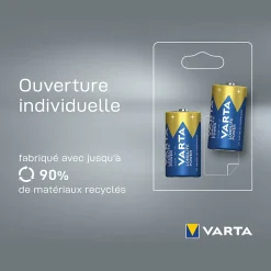 Varta Pile C-Pile alcaline C (LR14) Long-life Max Power C, lot de 2