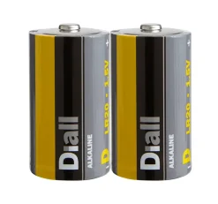 Diall Pile D|Pile Alcaline-Pile alcaline D (LR20) , lot de 2