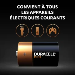 Duracell Pile alcaline D (LR20) Plus, lot de 2