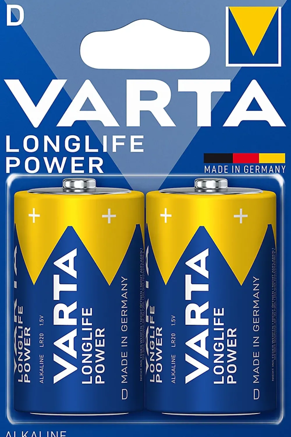 Varta Pile alcaline D (LR20) Long-life Power D, lot de 2