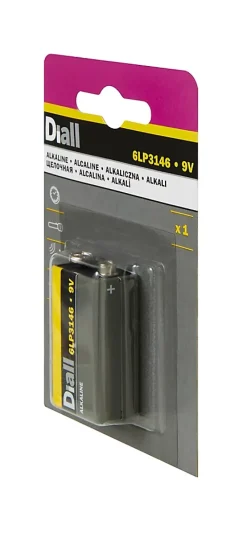 Diall Pile alcaline PP3 (6LR51) , lot de 1