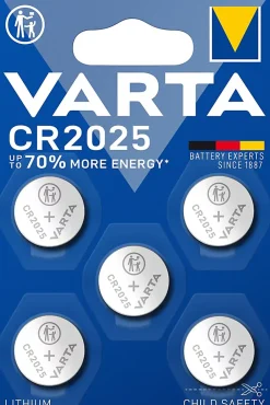 Varta Pile Cr2025|Pile Lithium-Pile au lithium CR2025 , lot de 5