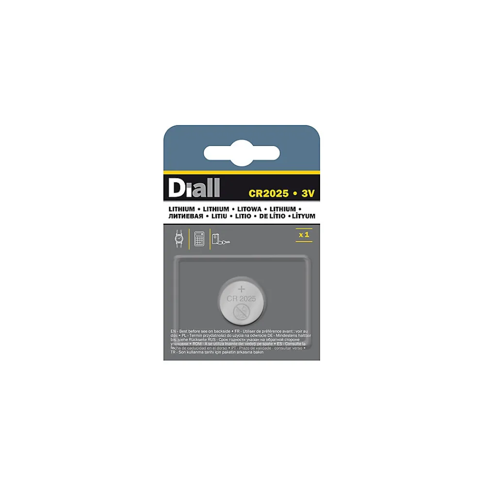 Diall Pile bouton au lithium CR2025 3V