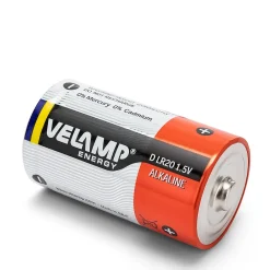 Velamp Pile Aa-Pile pour lampe de poche alcaline, LR20 D, 1,5V. 2 pièces