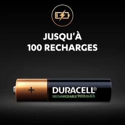 Duracell Pile Lr03|Pile Aaa-Pile rechargeable AAA (LR03) 900Mah, lot de 4