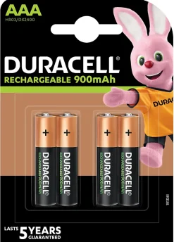 Duracell Pile Lr03|Pile Aaa-Pile rechargeable AAA (LR03) 900Mah, lot de 4