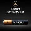 Duracell Pile rechargeable AAA (LR03) 750Mah, lot de 4