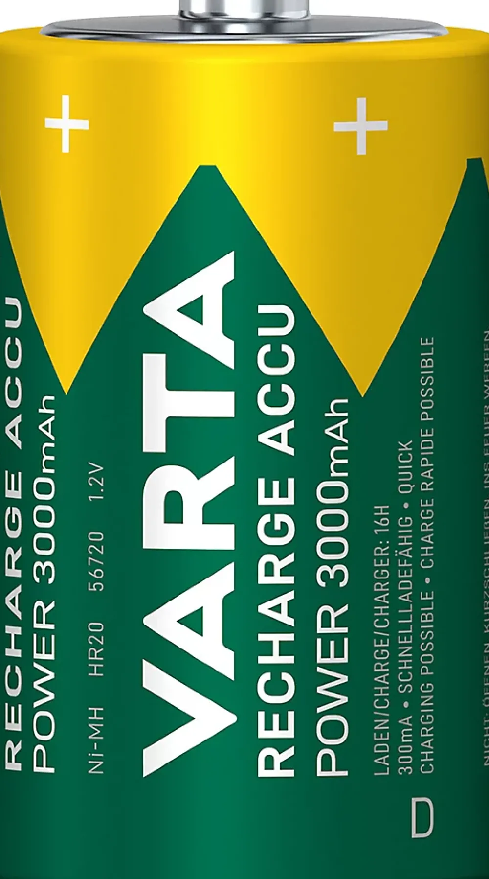 Varta Pile D|Pile Rechargeable-Pile rechargeable Ni-MH D (LR20) , lot de 2
