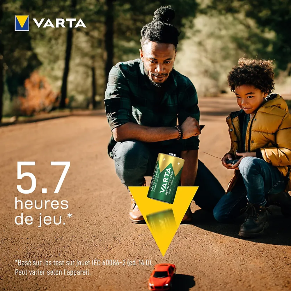 Varta Pile D|Pile Rechargeable-Pile rechargeable Ni-MH D (LR20) , lot de 2